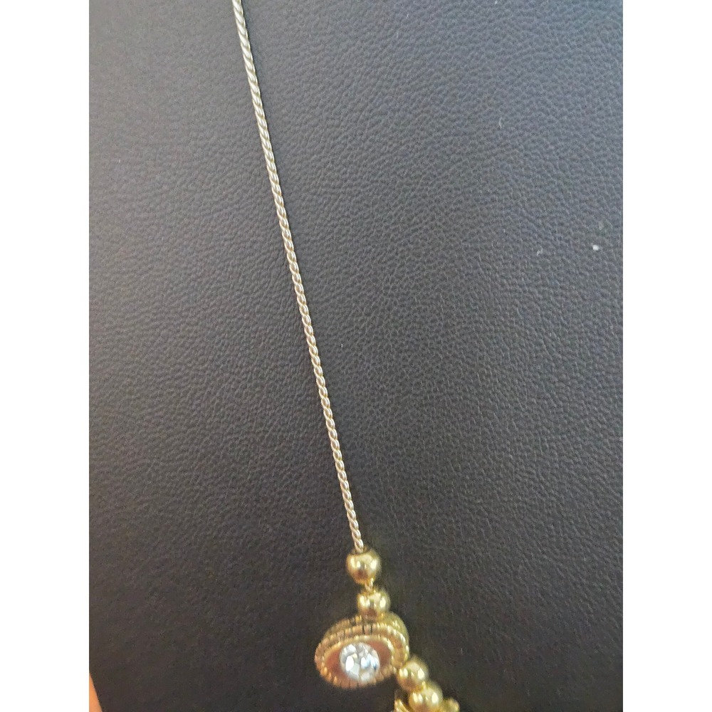 Goldette Style Charm Slider Necklace Goldtone Vintage - Picture 5 of 7